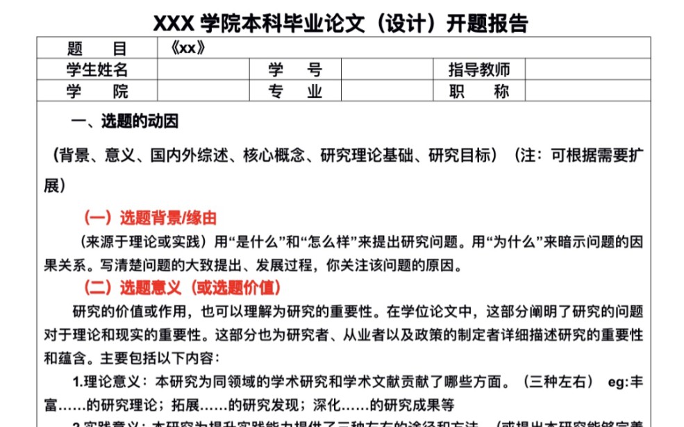 舍友馋了好久的开题报告模板,今天终于来啦74