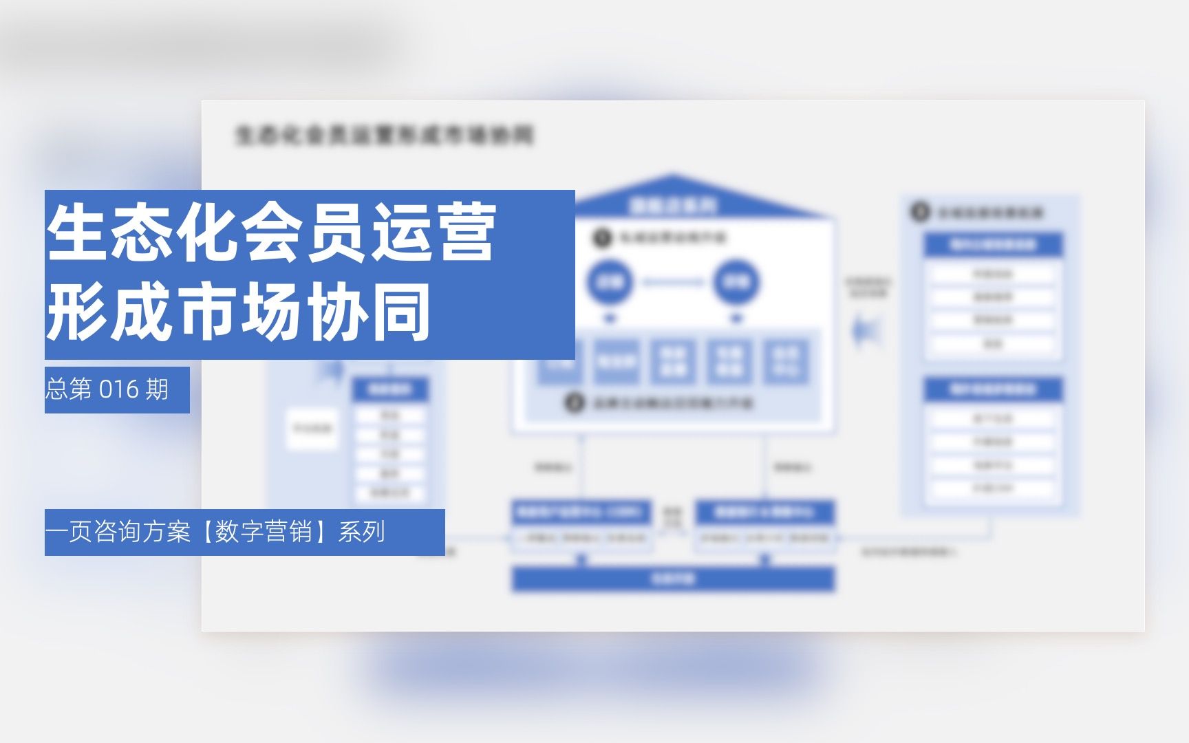 [图]生态化会员运营形成市场协同【一页咨询方案“数字营销”系列】总第 016 期