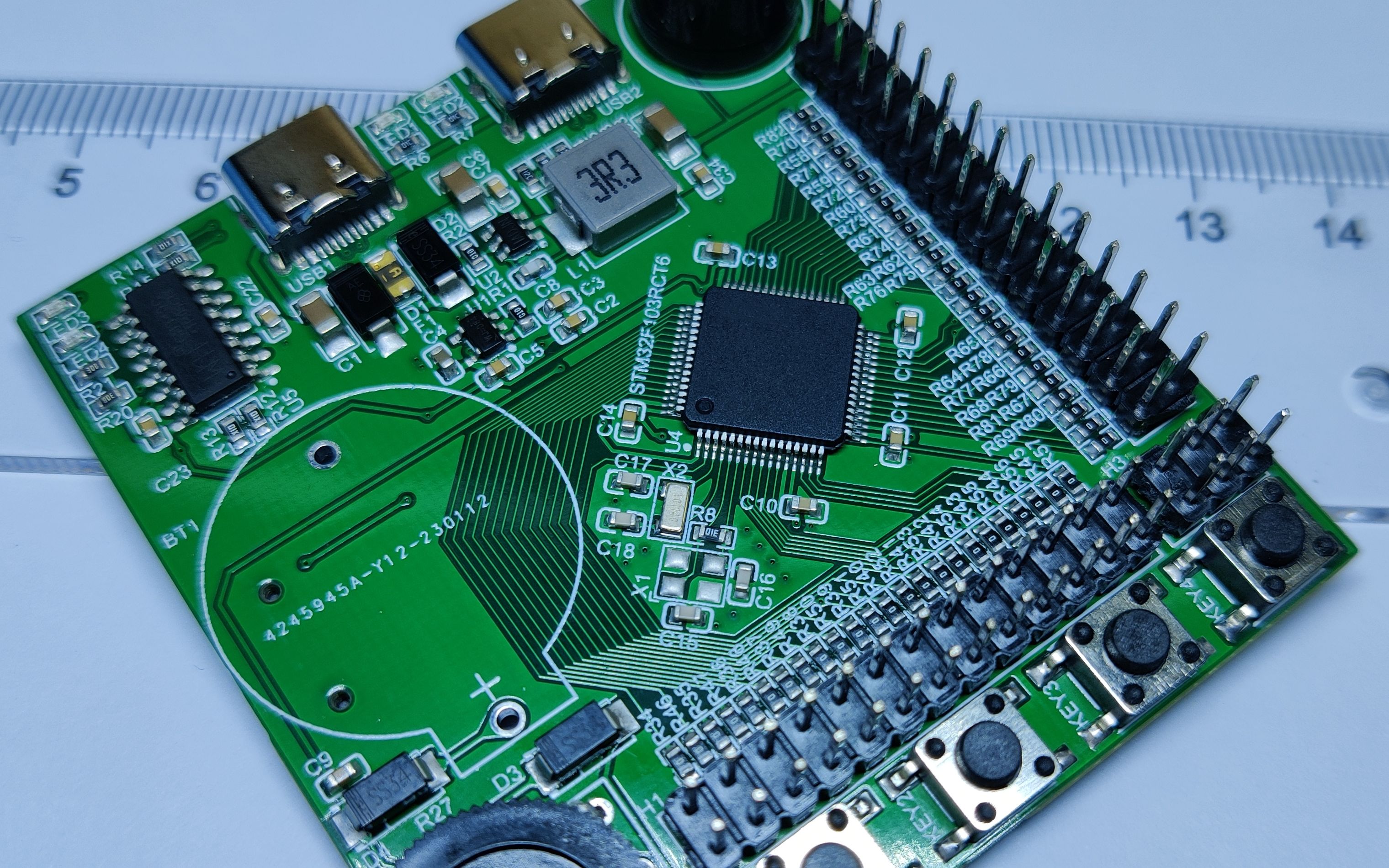 如何从零开始做一个stm32f103rct6的核心板?焊接核心板!