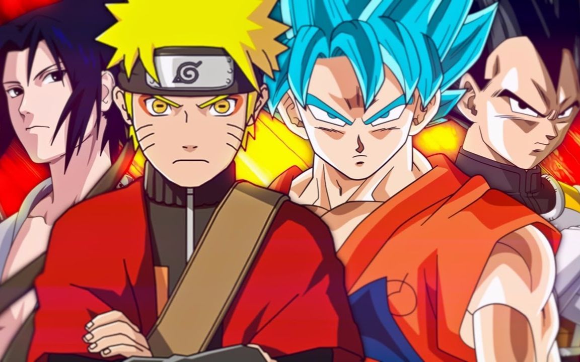 【龙珠x火影忍者】悟空和贝吉塔vs佐助和鸣人_哔哩哔哩 (゜-゜)つロ