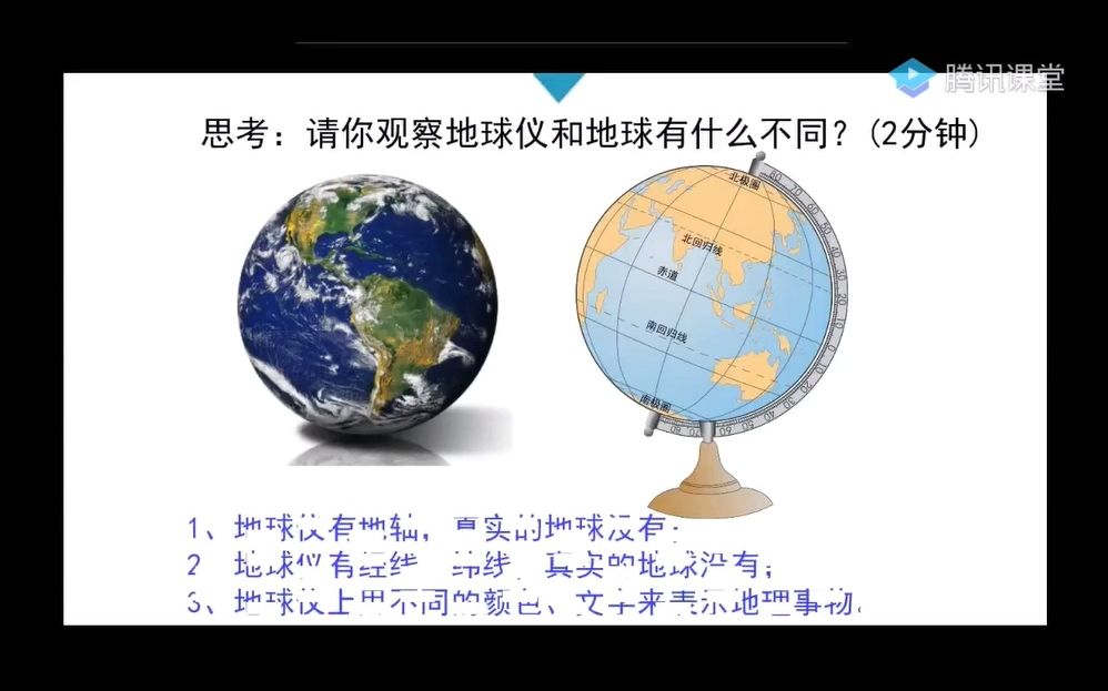 [图]初一地理 湘教版 七上 第二章 2.1 认识地球 第2课时