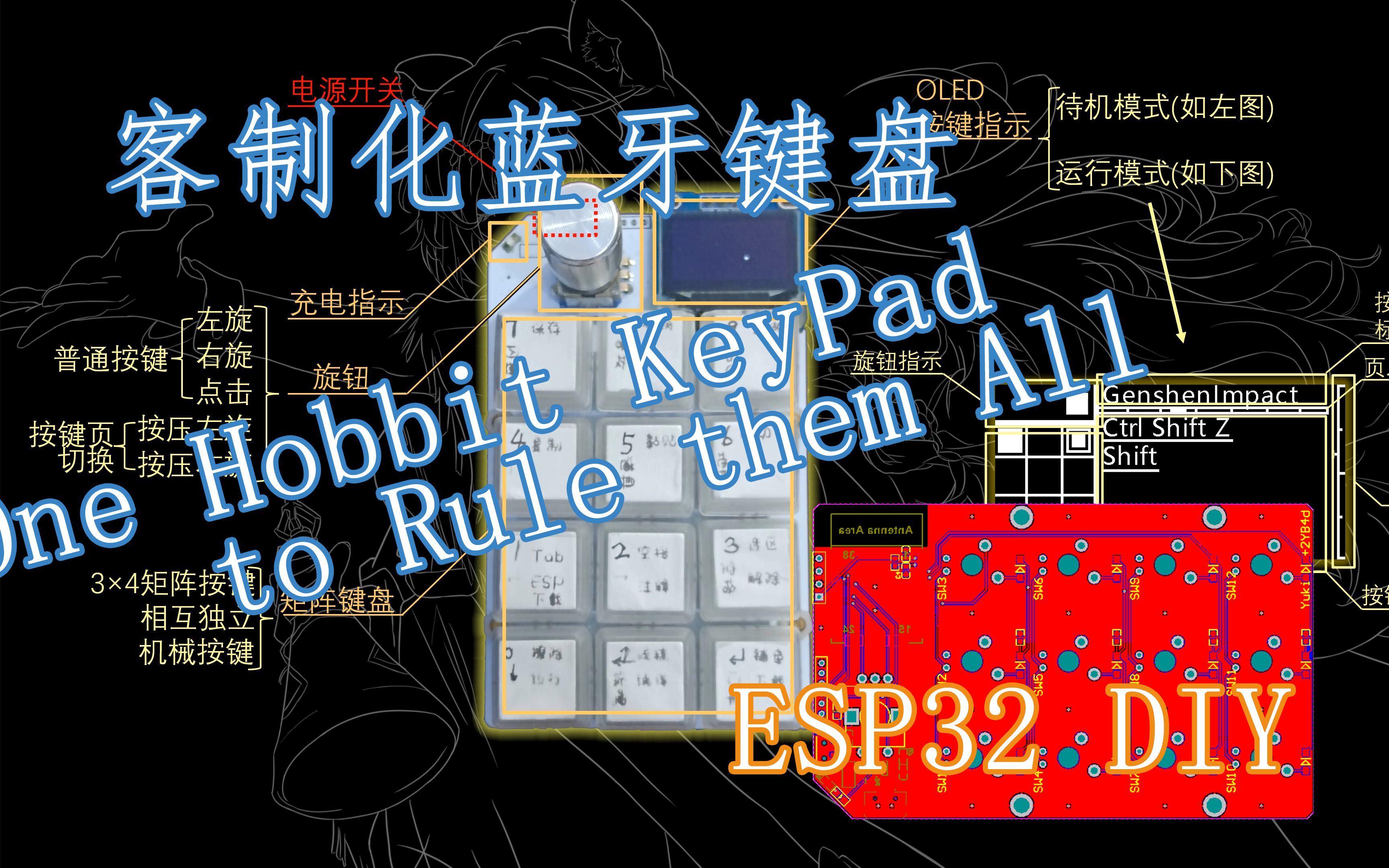 【Hobbit Keypad】客制化蓝牙机械键盘,绘画、剪辑、打游戏,一个键盘全搞定!哔哩哔哩bilibili