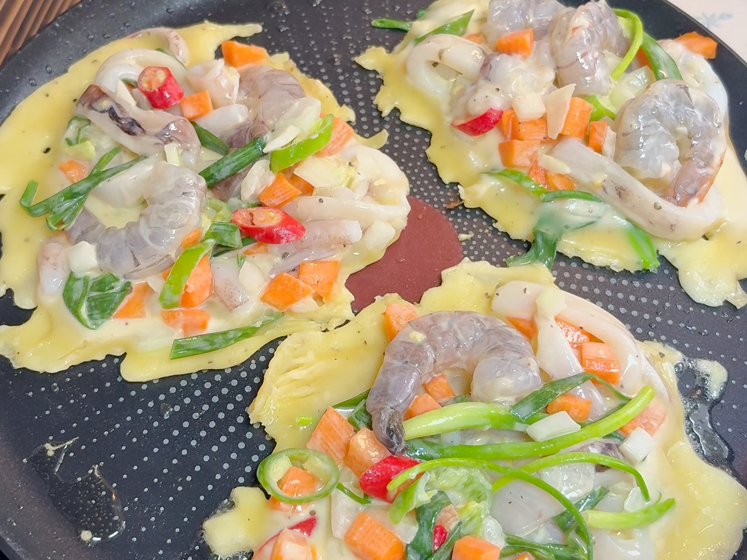 来咯!韩式海鲜葱饼教程～简单易学不翻车