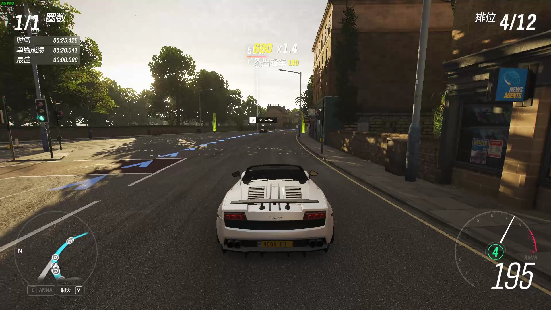 游戏记录——极限竞速-地平线4-兰博基尼-gallardo spyder-歌利亚跑圈