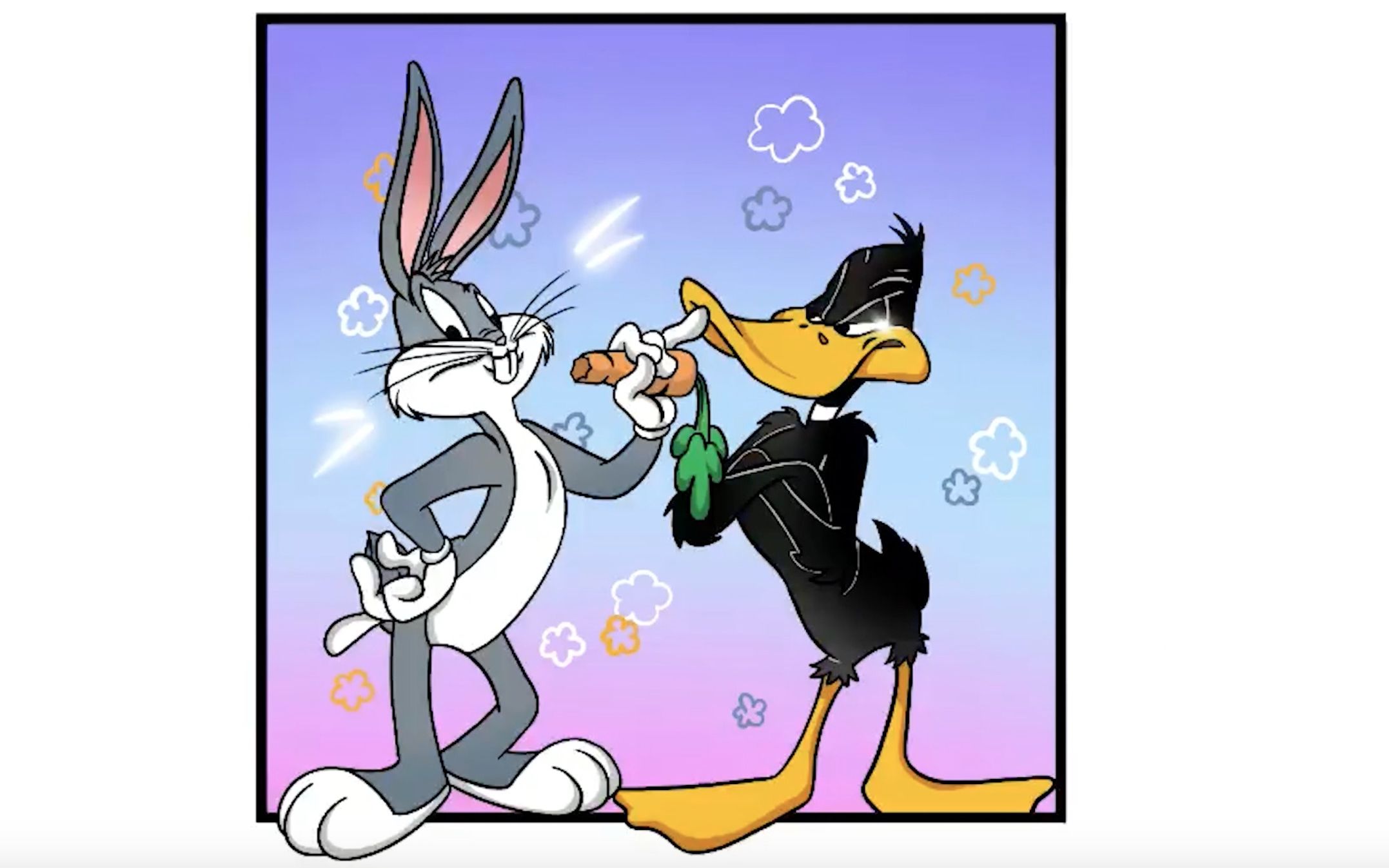 爸爸画的兔八哥达菲鸭vs我画的兔八哥达菲鸭