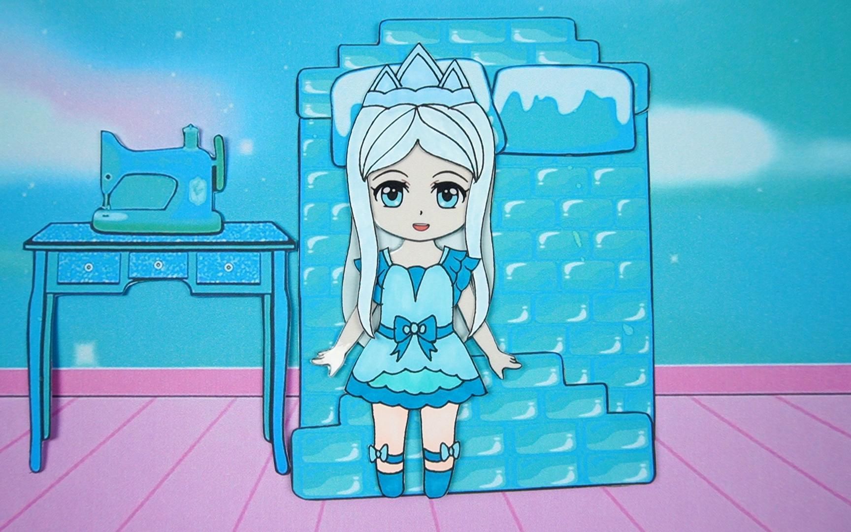 精灵梦叶罗丽纸娃娃,冰公主的冰块屋