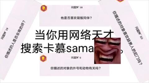 网络天才对卡慕sama的阴间问题 哔哩哔哩