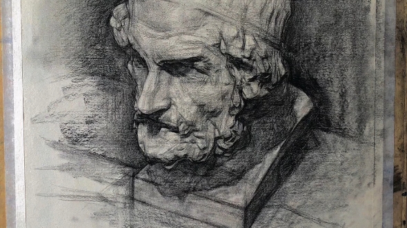 素描石膏像——荷马