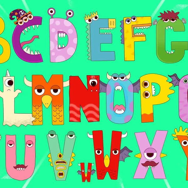26歌字母合集Monster alphabet phonics song from A to Z_哔哩哔