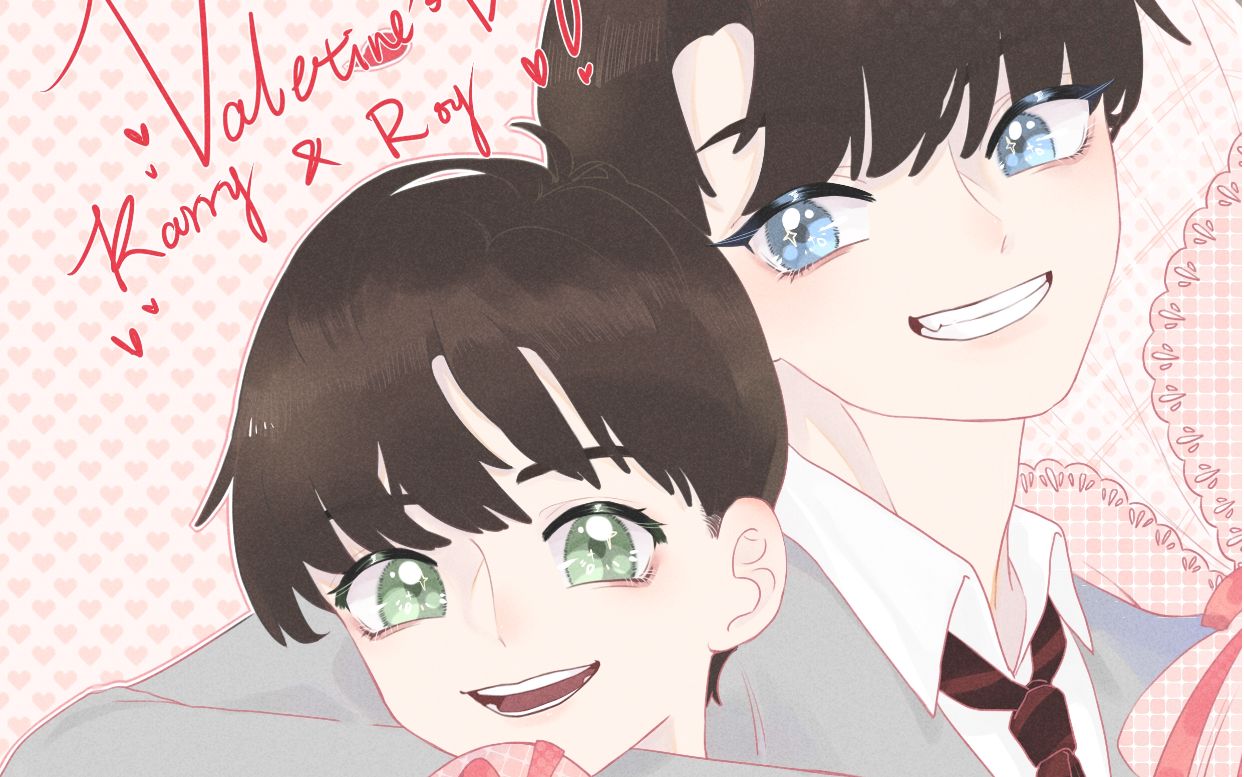 【凯源】情人节贺图绘画过程