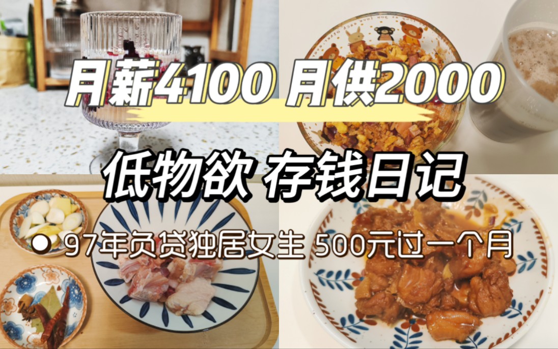 Vlog|存钱还贷|97年独居女生|低物欲一人食日常哔哩哔哩bilibili