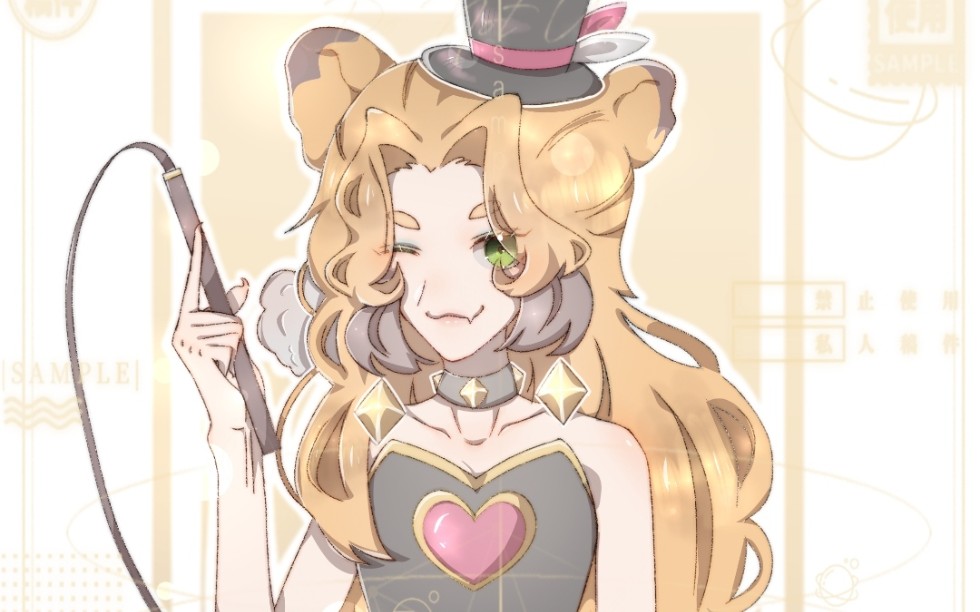 活动作品指绘水印好美画了个京剧猫的狮虎女