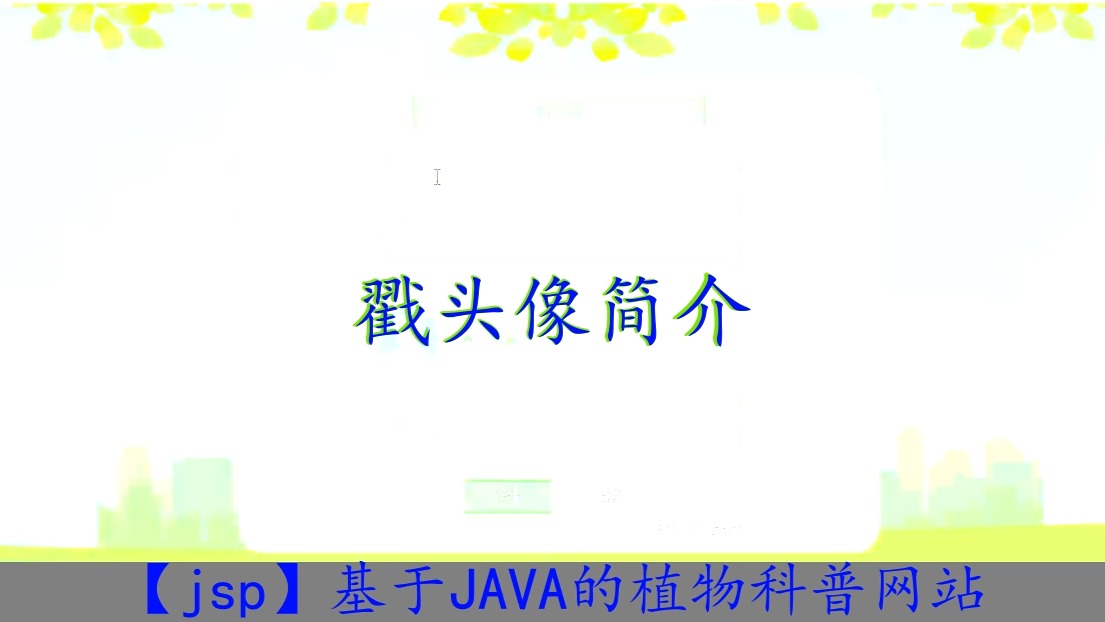 【jsp】基于JAVA的植物科普网站哔哩哔哩bilibili