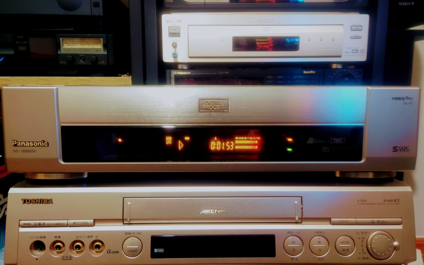 panasonic 松下nv-sb800w s-vhs磁带录像机放音演示