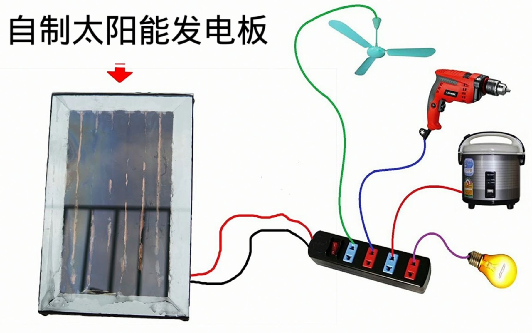 自制太阳能发电板,用铜管和煤球就能做成,可轻松点亮灯泡哔哩哔哩bilibili