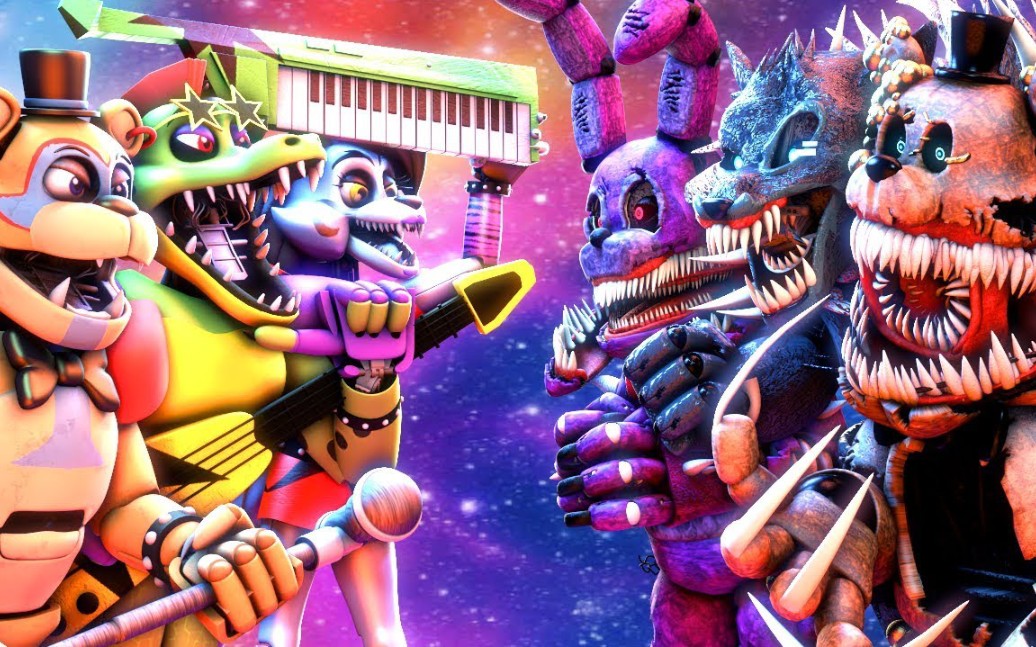 [sfm fnaf]扭曲 vs 魅惑摇滚