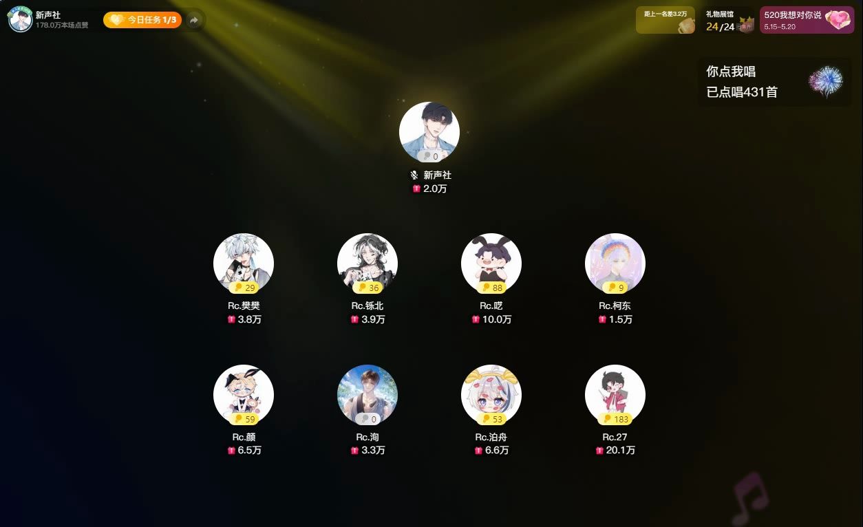 2024/5/17【新声社】红浪漫歌舞厅营业:rc.樊樊 rc.铄北 rc.洵 rc.