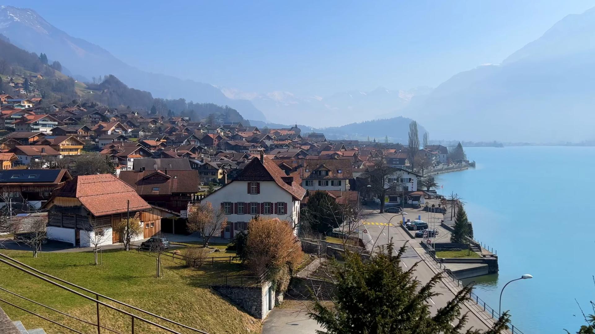 【4k超清】漫步在瑞士布里恩茨小镇,一个隐藏的童话小镇