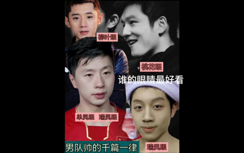 谁眼睛最好看?#樊振东#张继科#马龙#许昕#孙颖莎#王曼昱