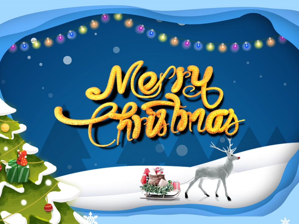 圣诞贺卡动态ppt模板