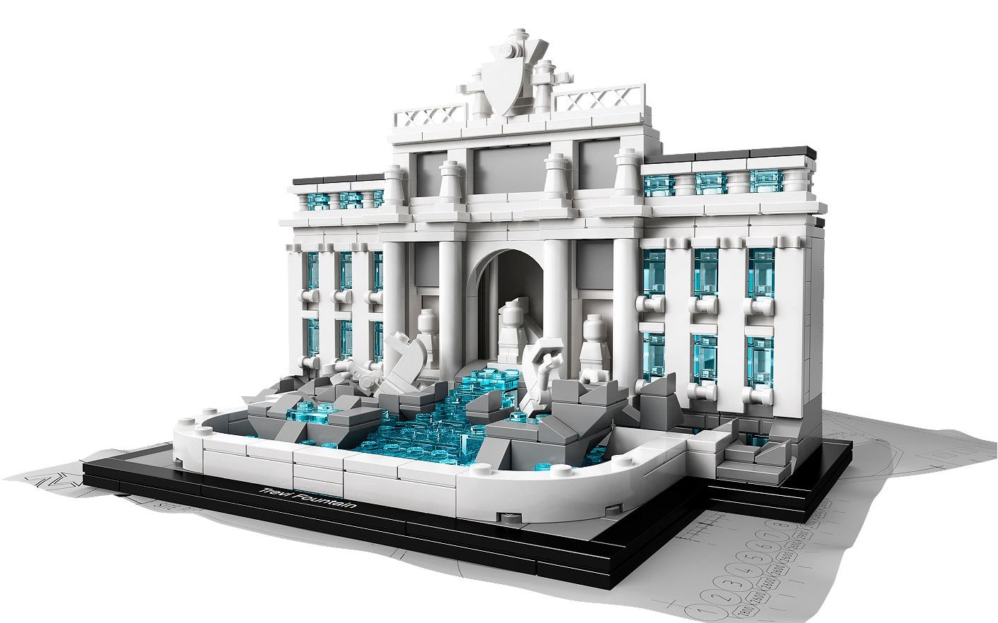 乐高lego21020建筑系列罗马许愿池拼搭搬砖视频