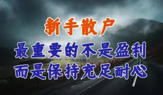 Download Video: 新手交易者最重要的不是赚到钱，而是保持充足的耐心