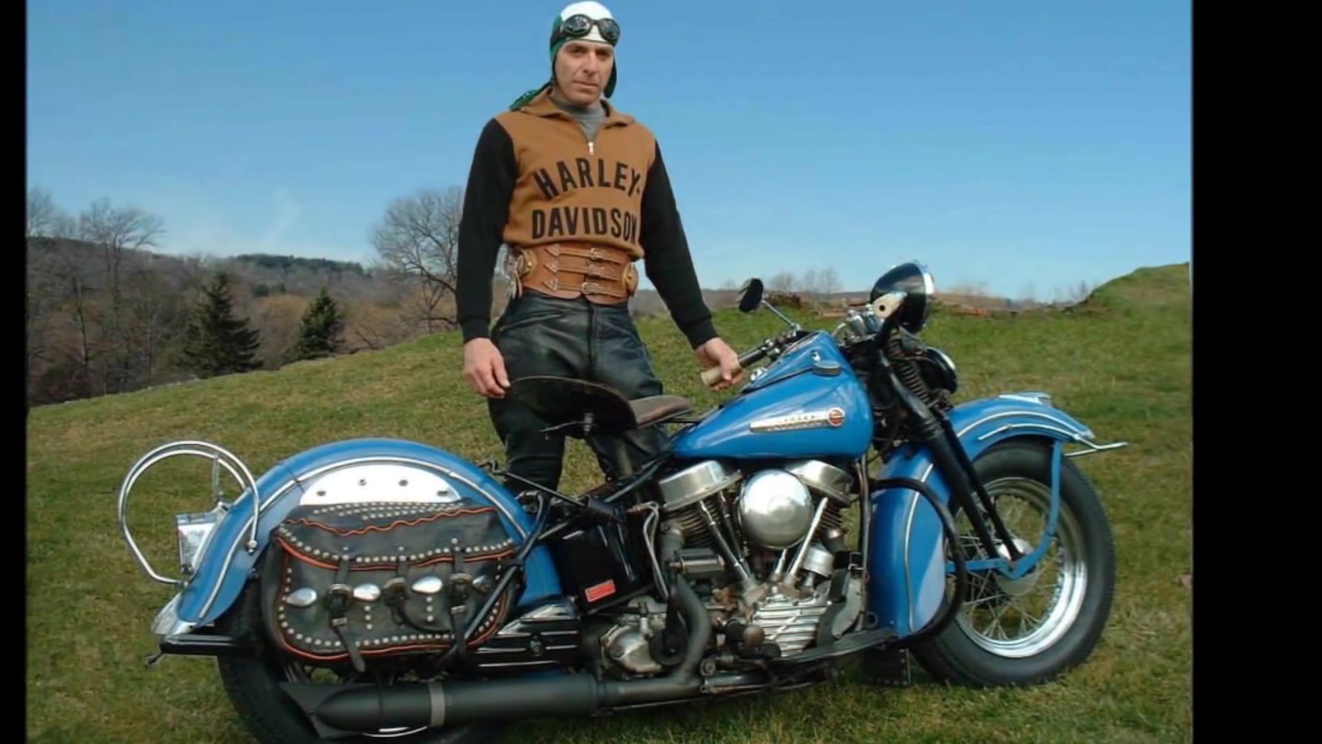 哈雷戴维森panhead盘头发动机老车集锦