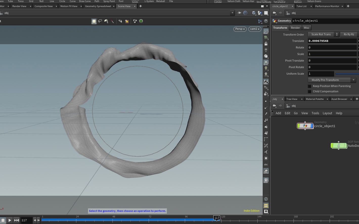 诺曼houdini时间线动态设计布料环形飘动免费版我给你免费了免费爽不