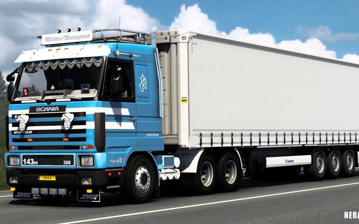 【youtube】欧卡2mod_斯堪尼亚3系143m 调整包|scania 3 series 143m