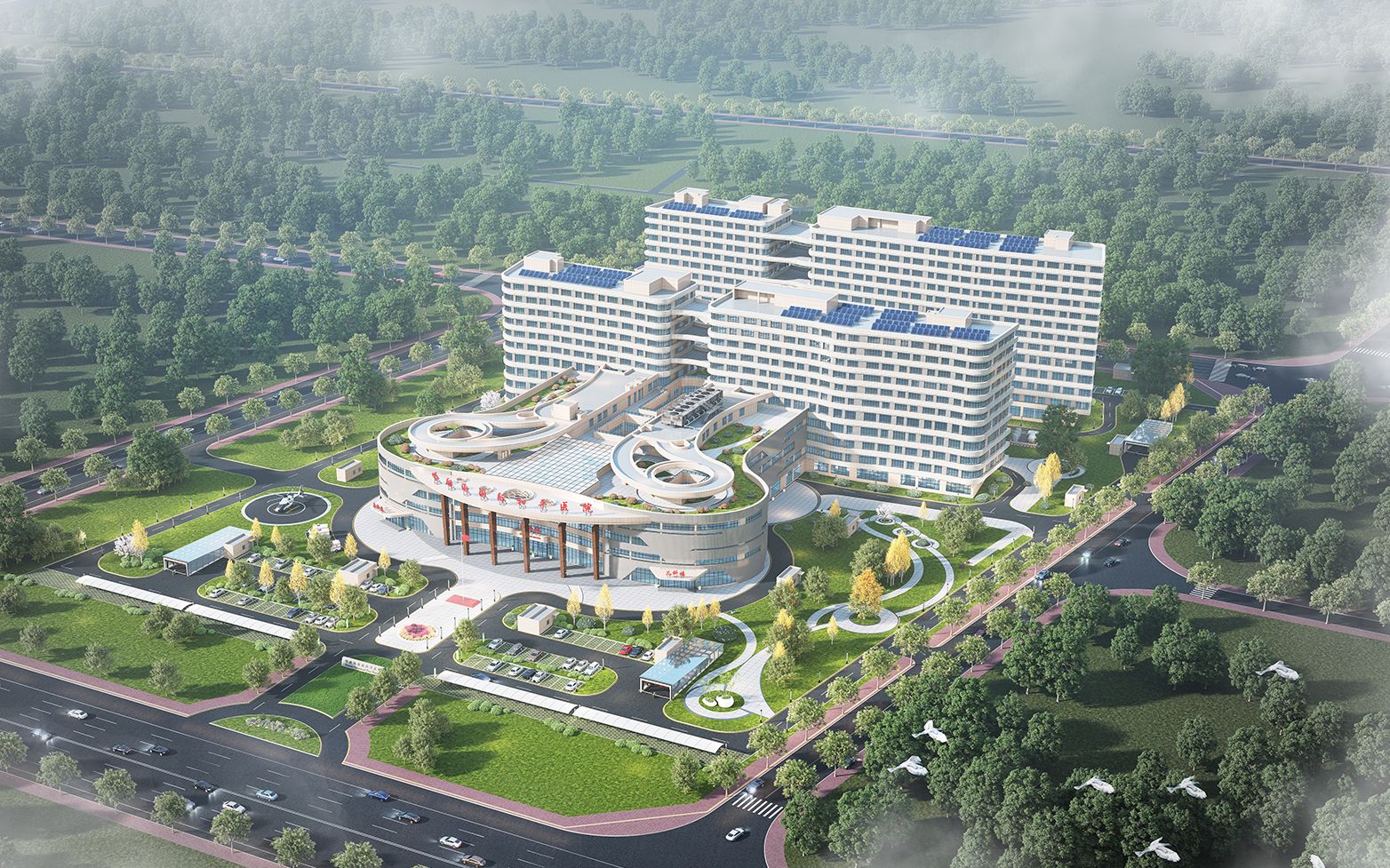 哈励逊国际和平医院建筑效果展示