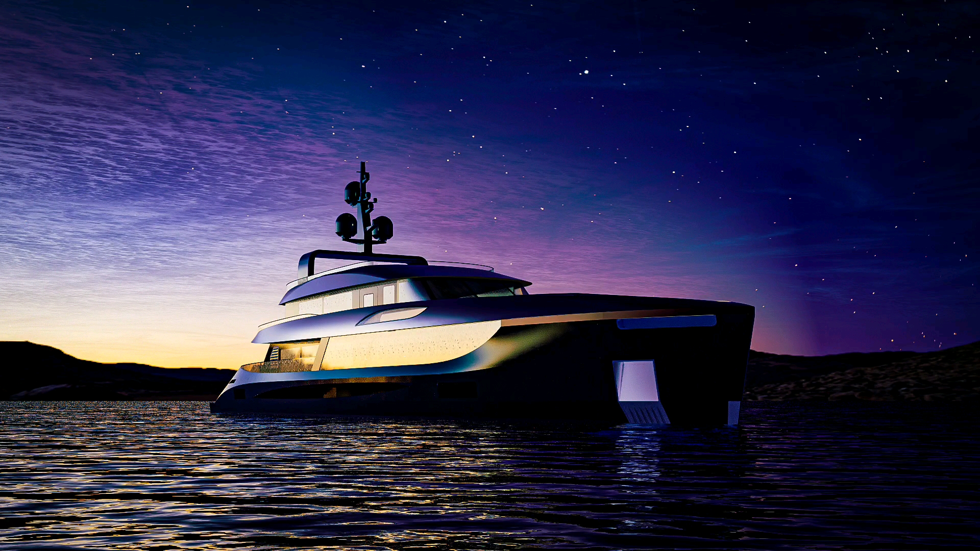 夜空中最亮的星 我的超级游艇 superyacht 概念 有没有多财多亿的老板