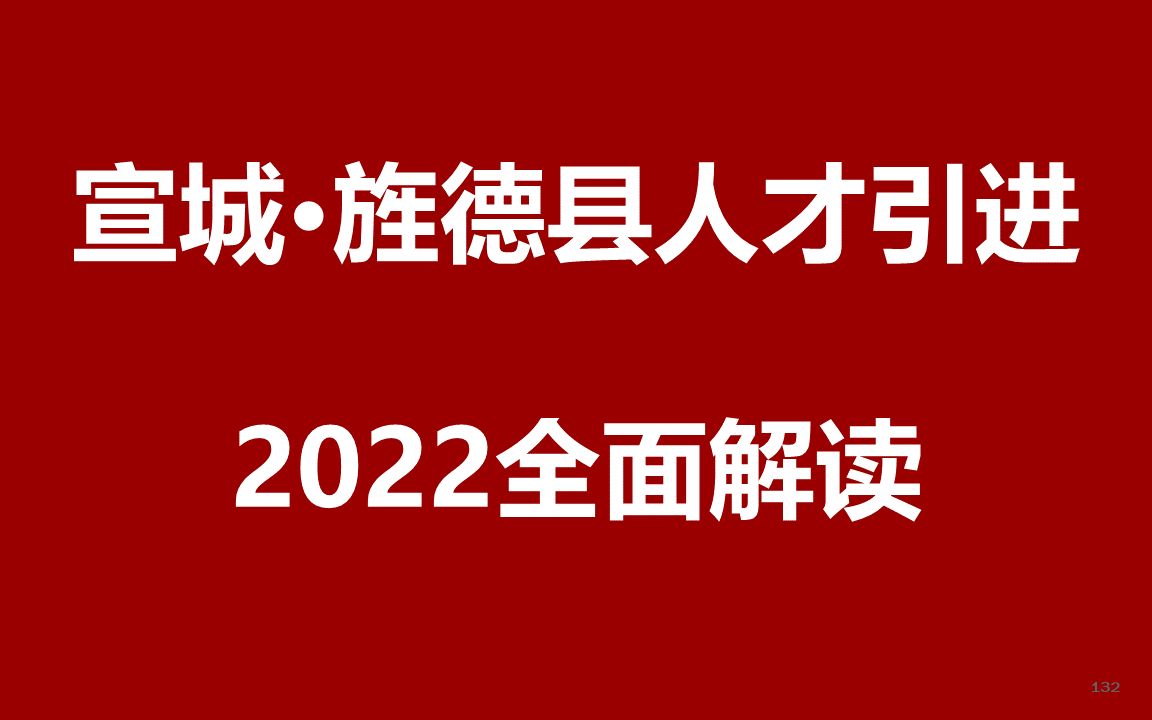 2022宣城旌德县人才引进公开课哔哩哔哩bilibili