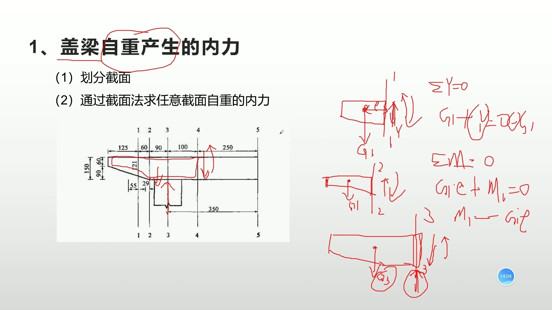 桥梁毕业设计—盖梁内力计算哔哩哔哩bilibili