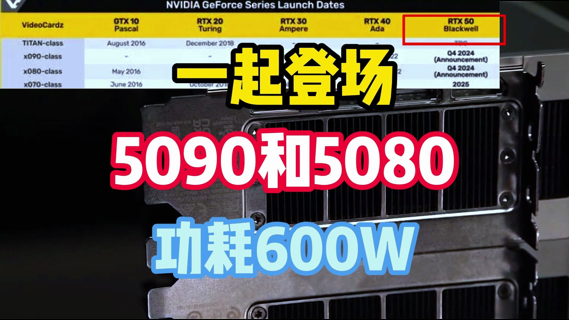 RTX5090和5080将会一起登场!功耗目测600W!你的电源还好吗?哔哩哔哩bilibili