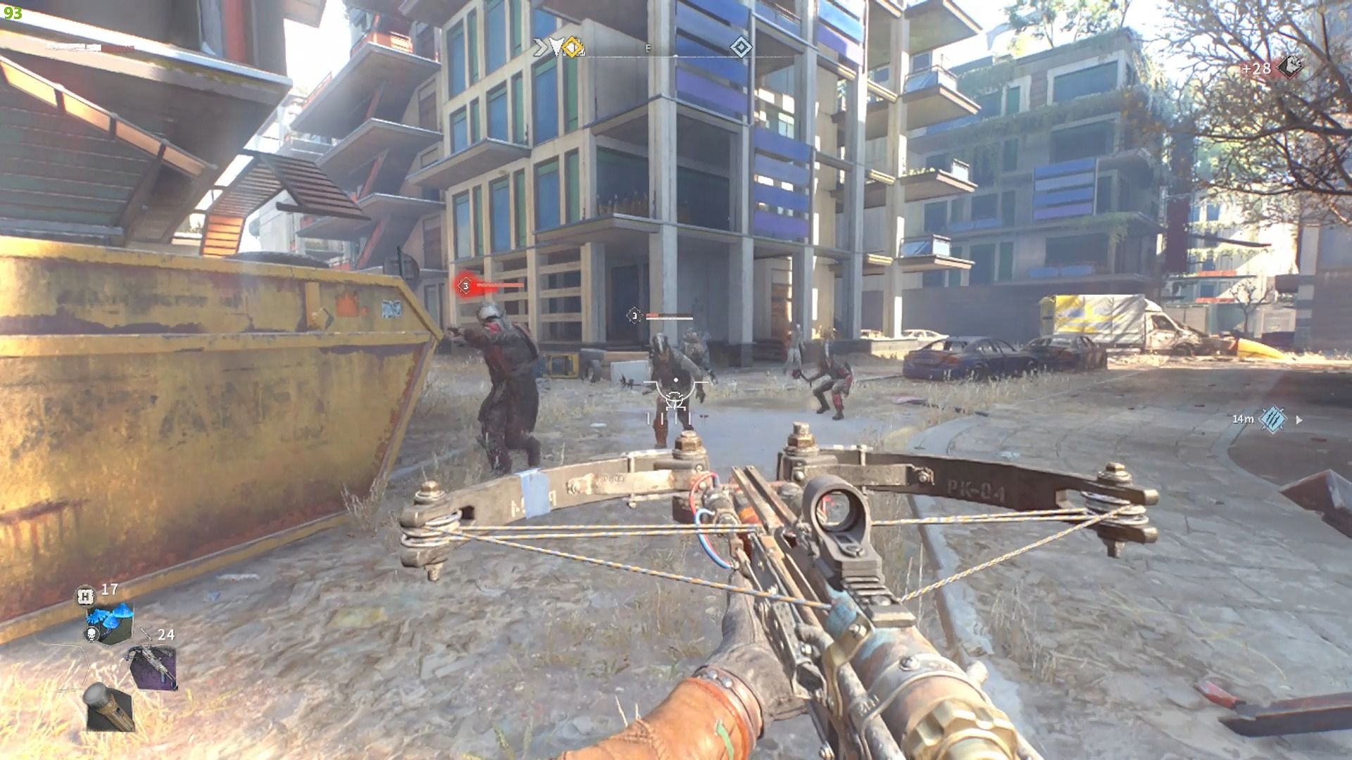 消逝的光芒2拿治安者弩上街耍耍,真是飞一般的感觉,还要什么枪