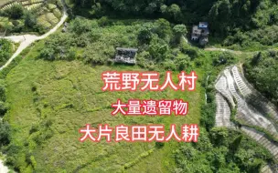 下载视频: 粤北荒野无人村，村民搬走后留了大量遗留物，大片良田