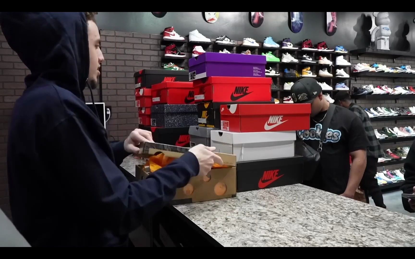 北美收鞋哥今天一次收到19双鞋aj dunk offwhite