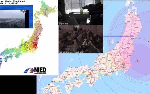 [图]2011.3.11 东日本大地震五分之间··（強震モニタ・瞬间映像・NHK紧急地震速报）