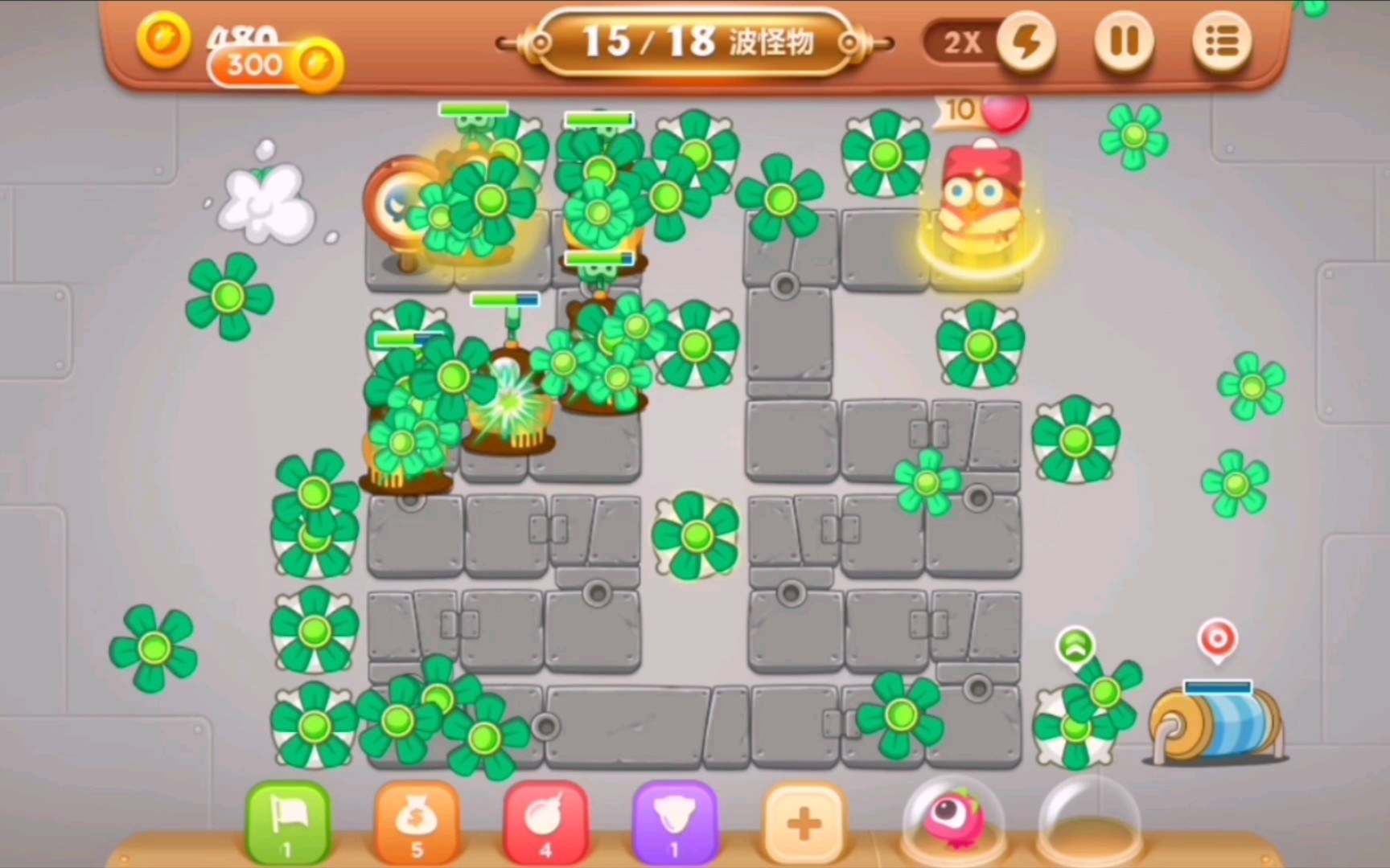 活动  【保卫萝卜3】第24关 挑战一种炮塔过关