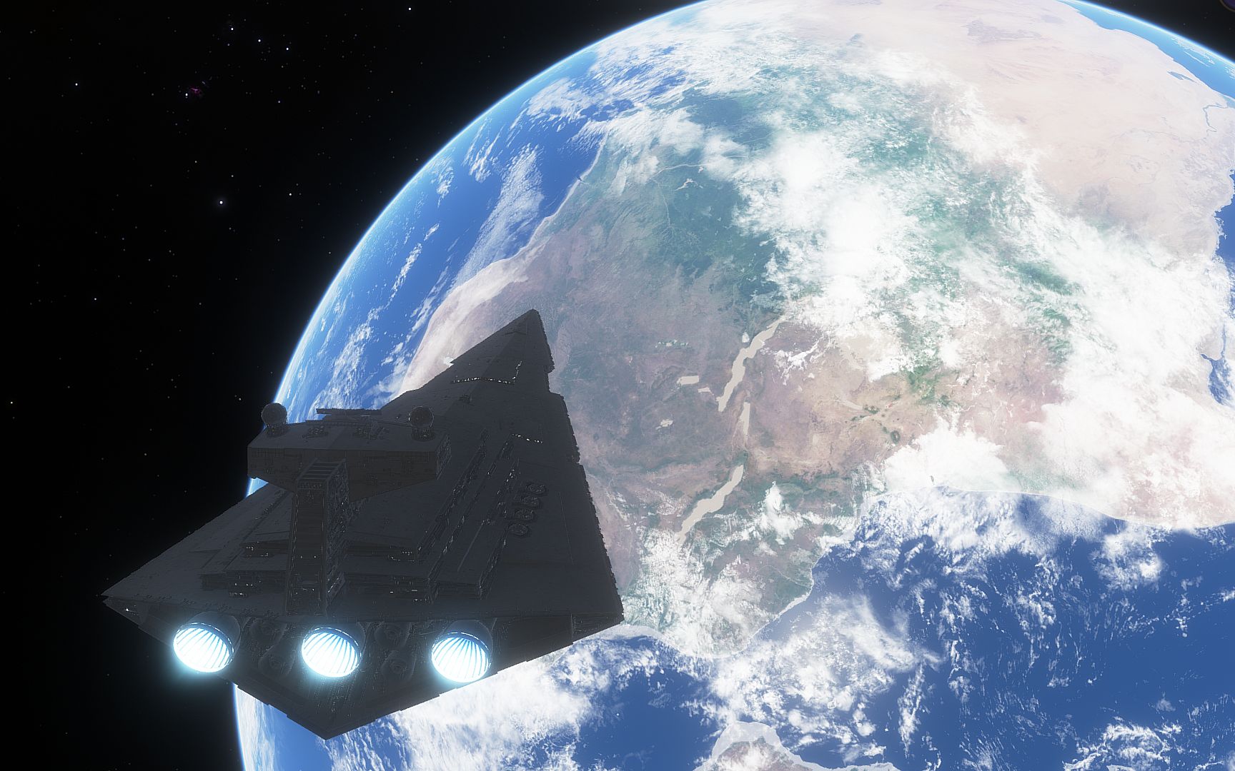 开上歼星舰从地球出发spaceengine