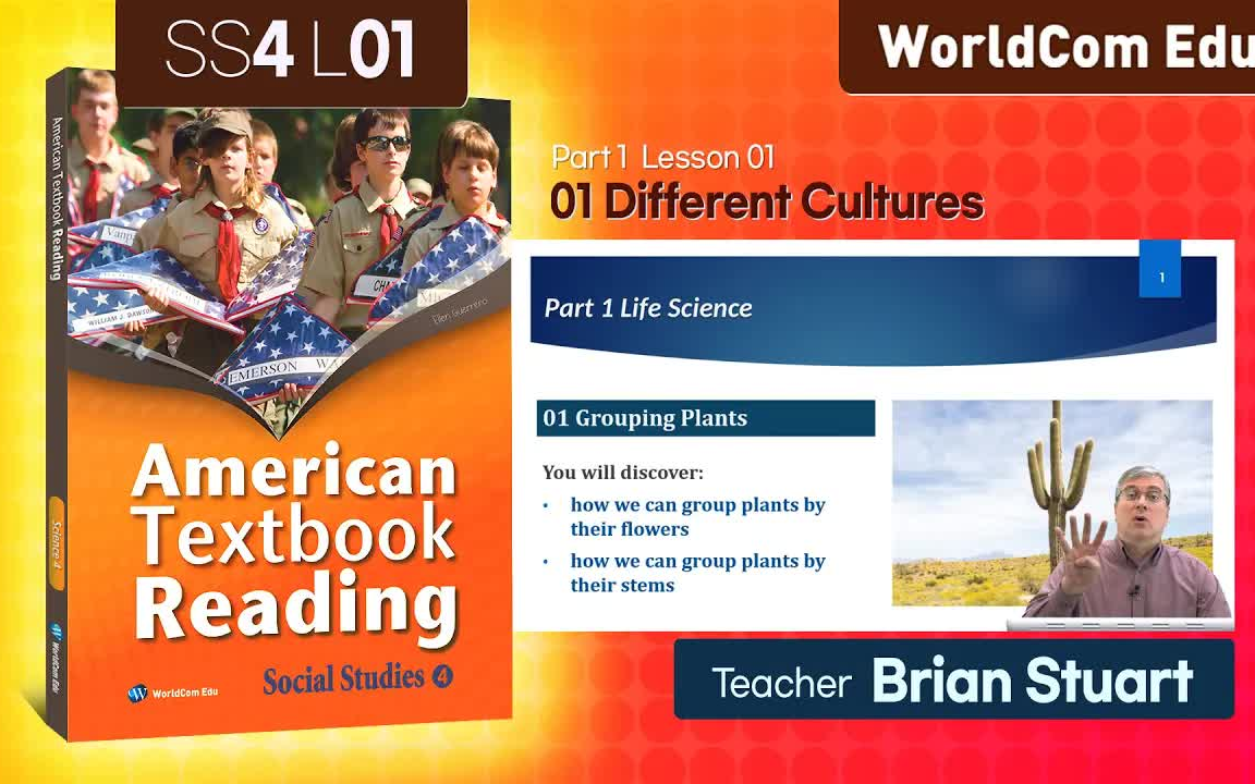 [图]美国教科书阅读—社会科学(附pdf教材） 第4级别全集 中英字幕 American Textbook Reading  Social Studies