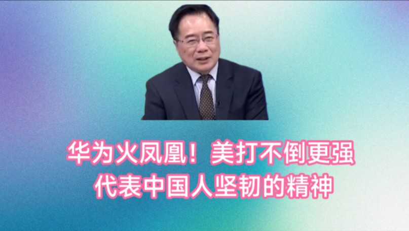 华为火凤凰传奇不死鸟!美国用尽全力打不倒还更强.蔡正元:代表中国人坚韧的精神!华为告诉美国什么叫越挫越勇!获利成长创2019年新高.哔哩哔哩...