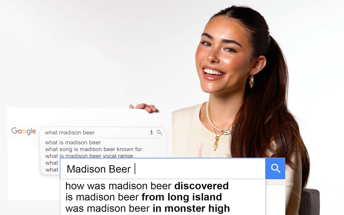 [图]中字/ Madison Beer啤酒妹回答网上有关自己最常被搜索的问题