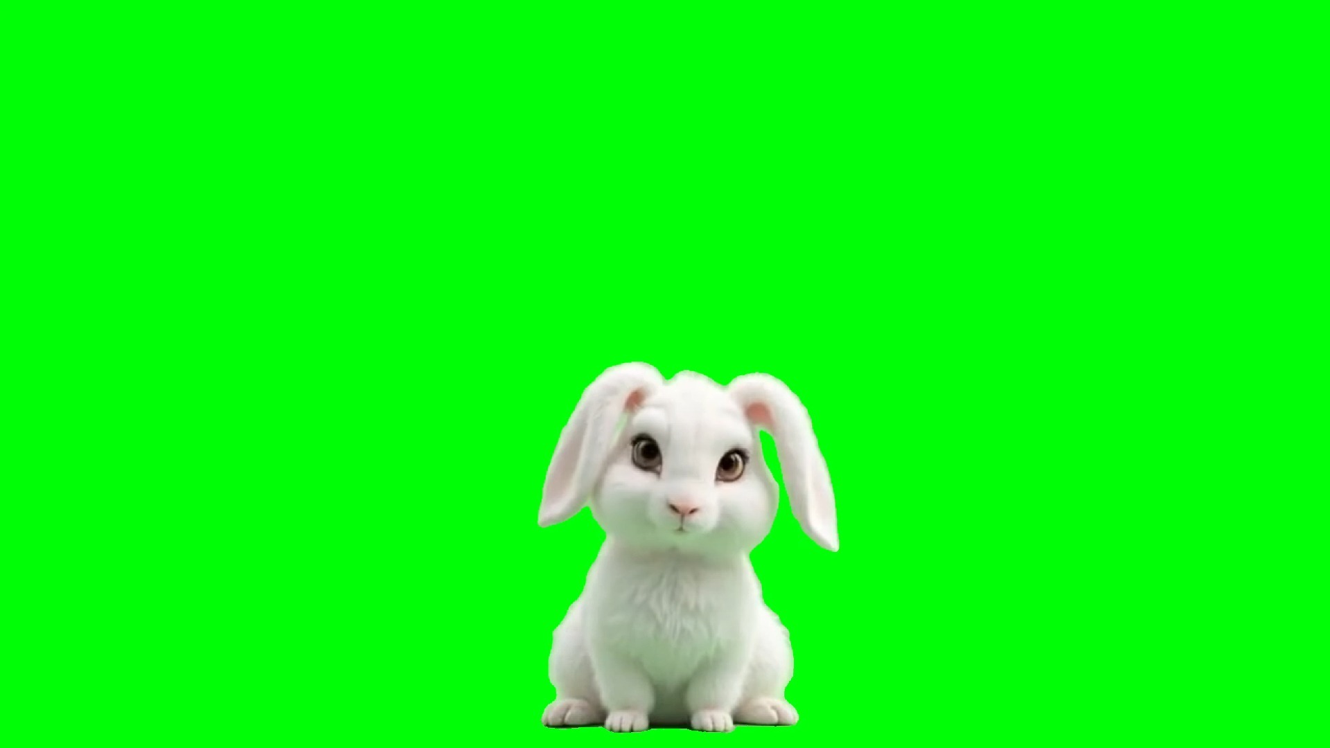 绿幕视频素材折耳兔