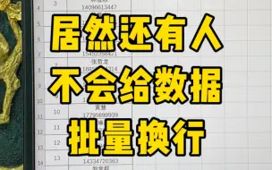 Descargar video: 批量给数据换行