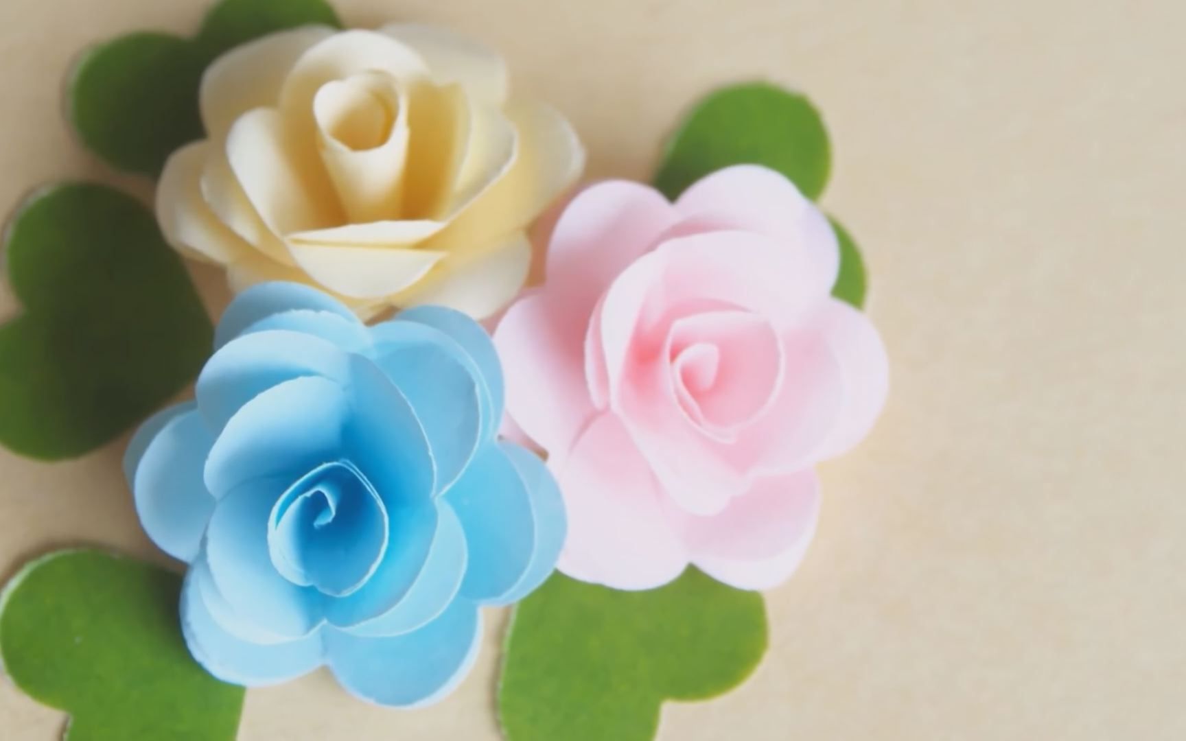 折纸教程,一张彩纸制作ins风纸花