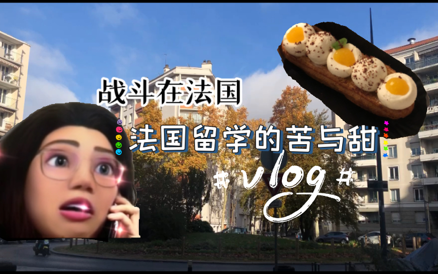 Vlog 战斗在法国|法国留学的苦与甜|健身|给caf打电话|图书馆学习|闪电泡芙哔哩哔哩bilibili