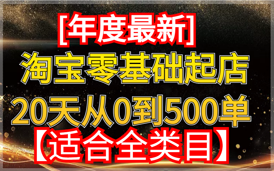 【电商运营思路教程】最新淘宝店铺起店运营思路,20天时间从0到日销500单的完整操作流程哔哩哔哩bilibili