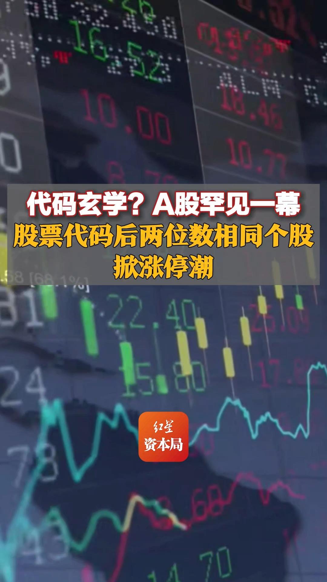 代码玄学?A股罕见一幕,股票代码后两位数相同个股掀涨停潮哔哩哔哩bilibili