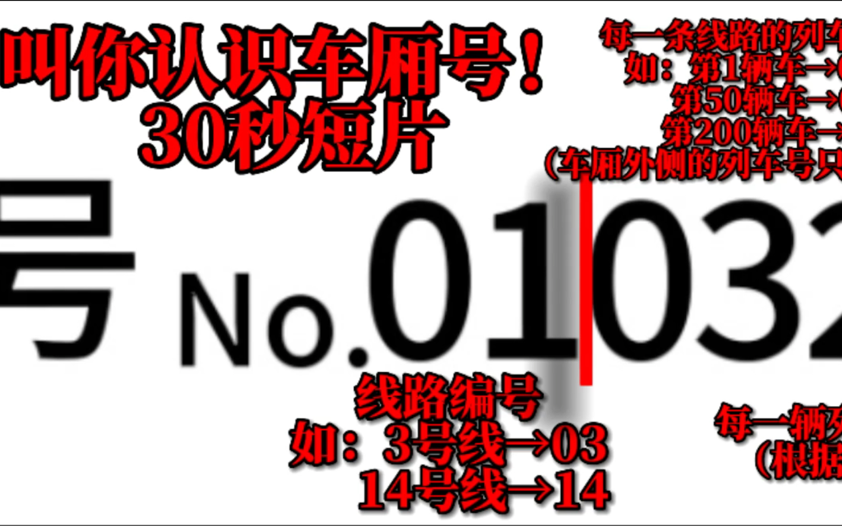 【上海地铁】教你认识车厢号的含义!30秒短片!哔哩哔哩bilibili